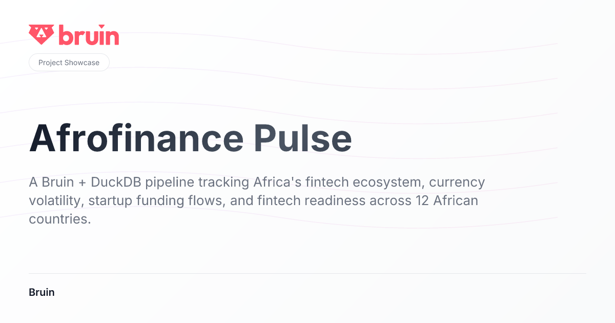Afrofinance Pulse | Project Showcase | Bruin