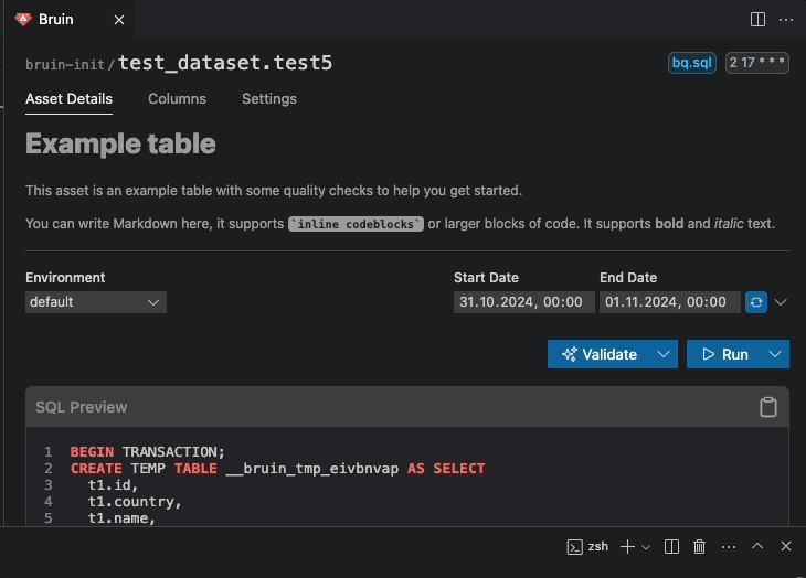 Run pipelines from VS Code