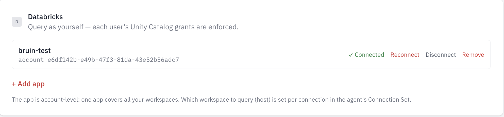 Connected status